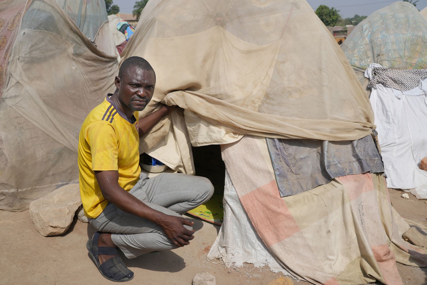 Pastor Barnabas in the IDP camp