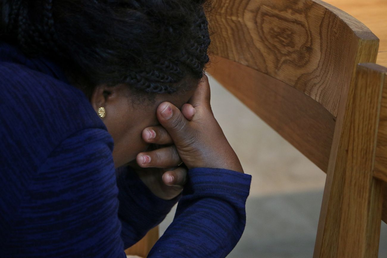 Eritrean Christian praying in secret location